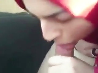 Turkish Hijab cum in mouth